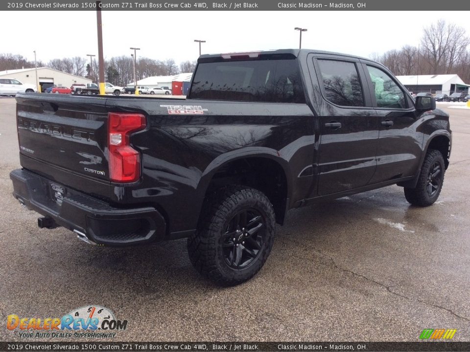 2019 Chevrolet Silverado 1500 Custom Z71 Trail Boss Crew Cab 4WD Black / Jet Black Photo #6
