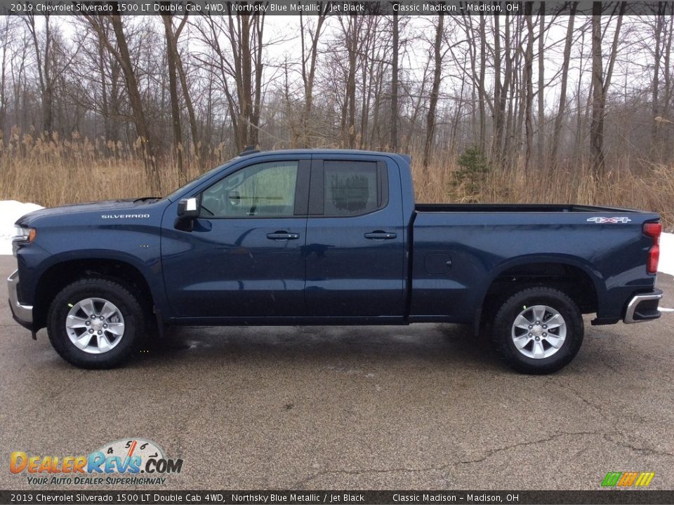 2019 Chevrolet Silverado 1500 LT Double Cab 4WD Northsky Blue Metallic / Jet Black Photo #3