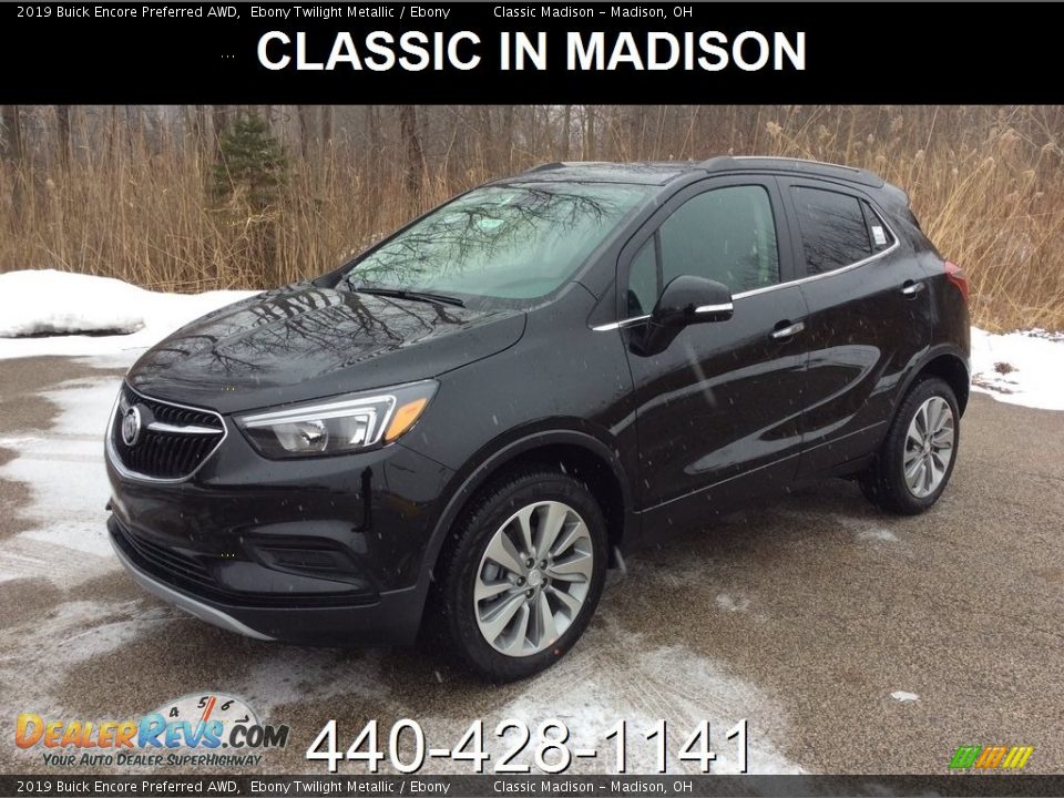 2019 Buick Encore Preferred AWD Ebony Twilight Metallic / Ebony Photo #1