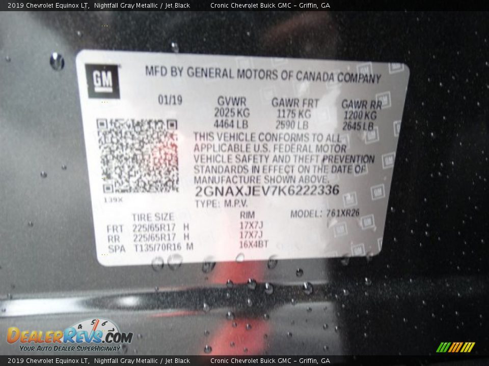 2019 Chevrolet Equinox LT Nightfall Gray Metallic / Jet Black Photo #28