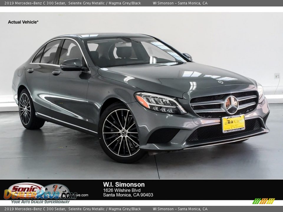 2019 Mercedes-Benz C 300 Sedan Selenite Grey Metallic / Magma Grey/Black Photo #1