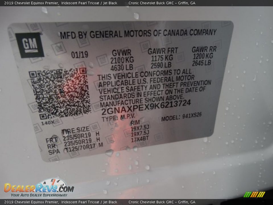 2019 Chevrolet Equinox Premier Iridescent Pearl Tricoat / Jet Black Photo #31