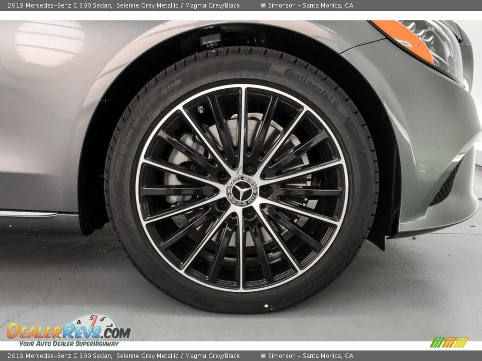 2019 Mercedes-Benz C 300 Sedan Selenite Grey Metallic / Magma Grey/Black Photo #9