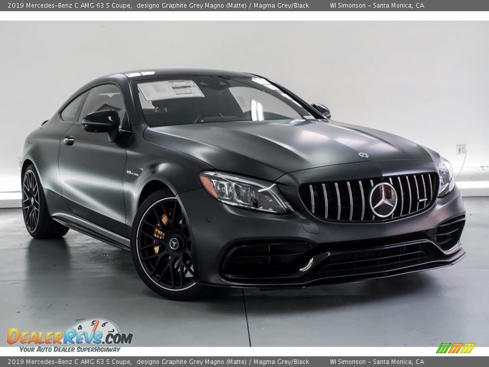 2019 Mercedes-Benz C AMG 63 S Coupe designo Graphite Grey Magno (Matte) / Magma Grey/Black Photo #12