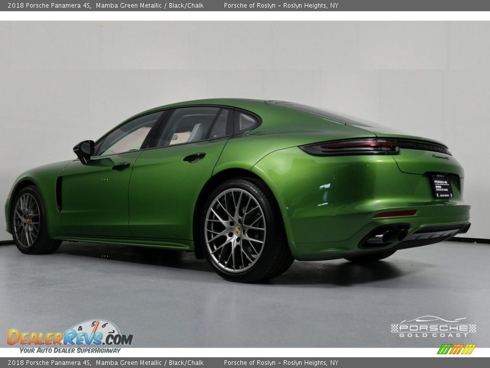 2018 Porsche Panamera 4S Mamba Green Metallic / Black/Chalk Photo #7