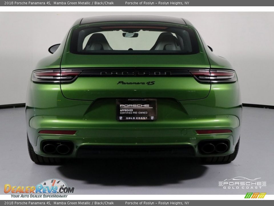 2018 Porsche Panamera 4S Mamba Green Metallic / Black/Chalk Photo #9