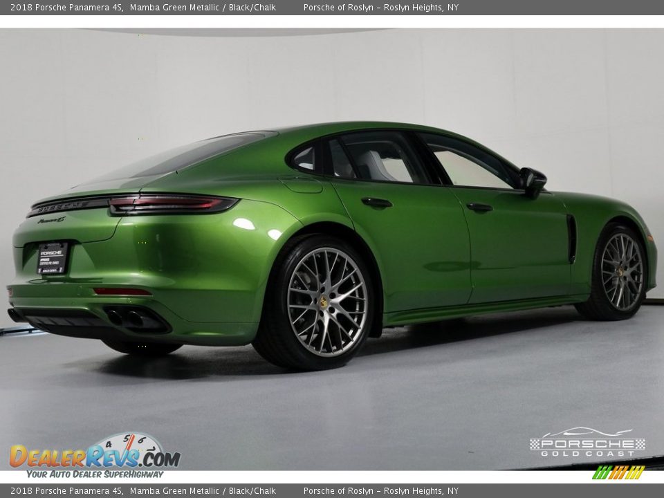 2018 Porsche Panamera 4S Mamba Green Metallic / Black/Chalk Photo #12