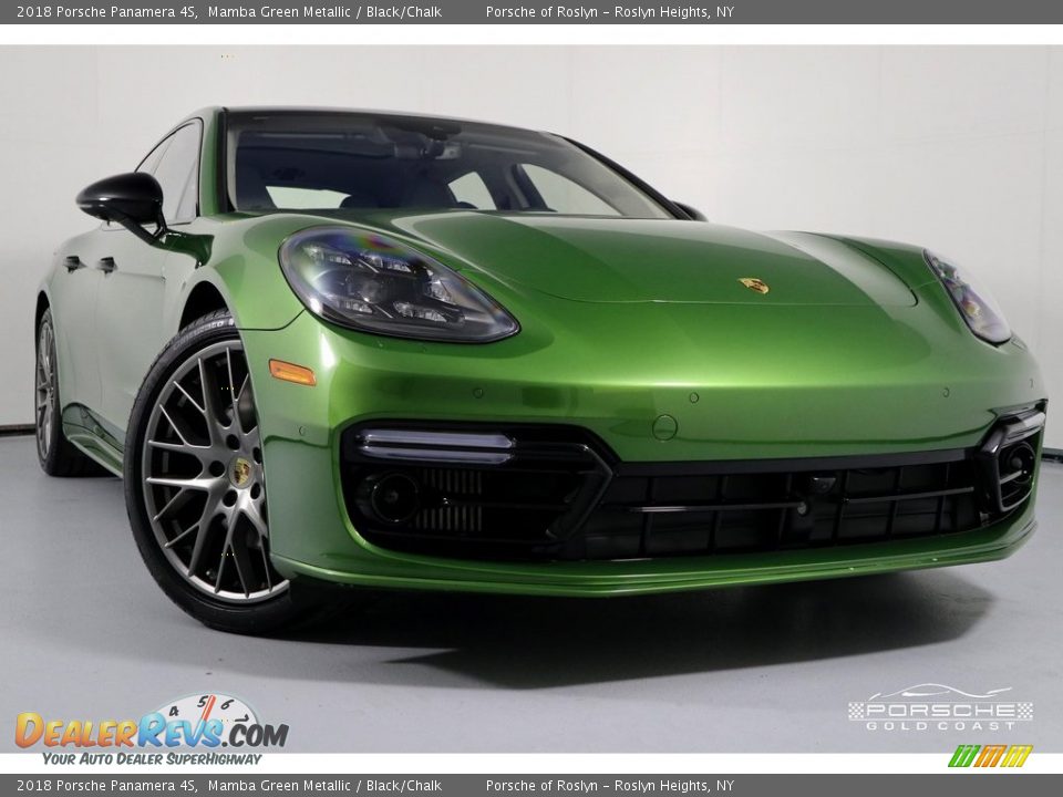 2018 Porsche Panamera 4S Mamba Green Metallic / Black/Chalk Photo #30