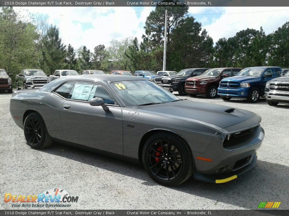 2019 Dodge Challenger R/T Scat Pack Destroyer Gray / Black Photo #7