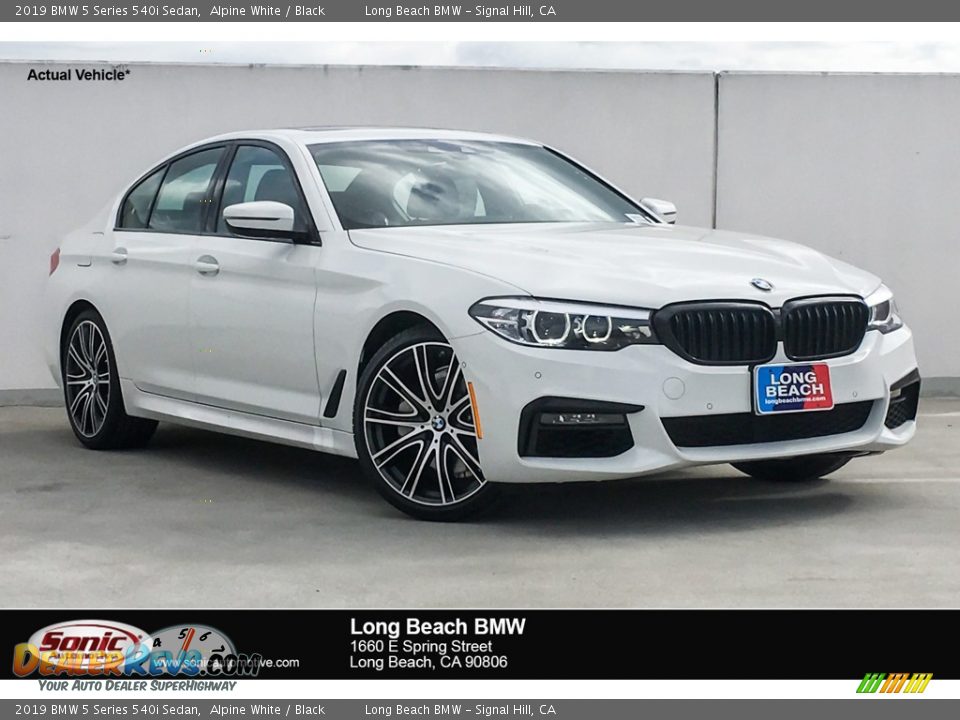 2019 BMW 5 Series 540i Sedan Alpine White / Black Photo #1