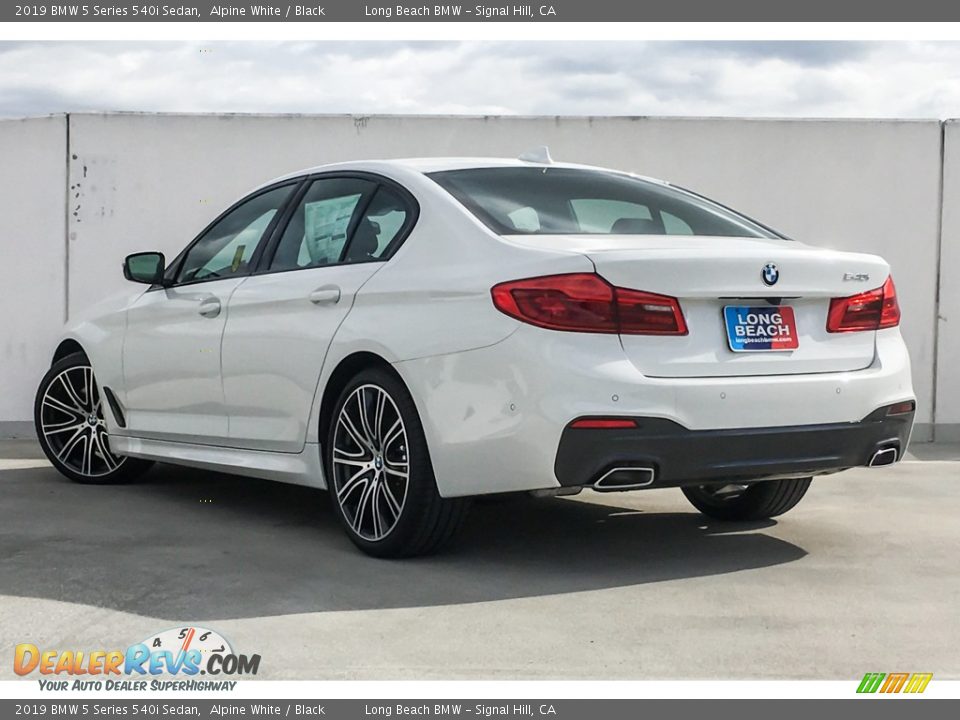 2019 BMW 5 Series 540i Sedan Alpine White / Black Photo #2