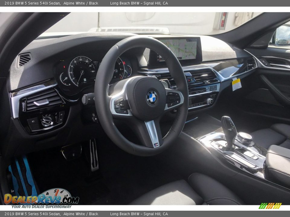 2019 BMW 5 Series 540i Sedan Alpine White / Black Photo #4