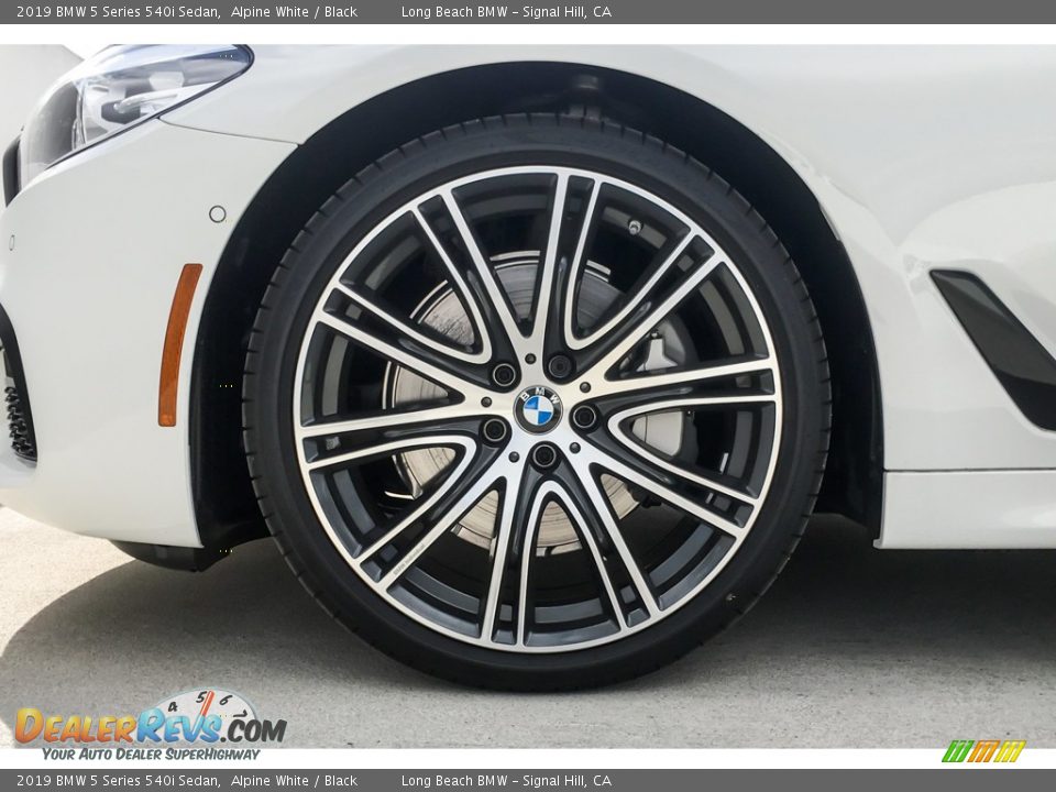 2019 BMW 5 Series 540i Sedan Alpine White / Black Photo #9