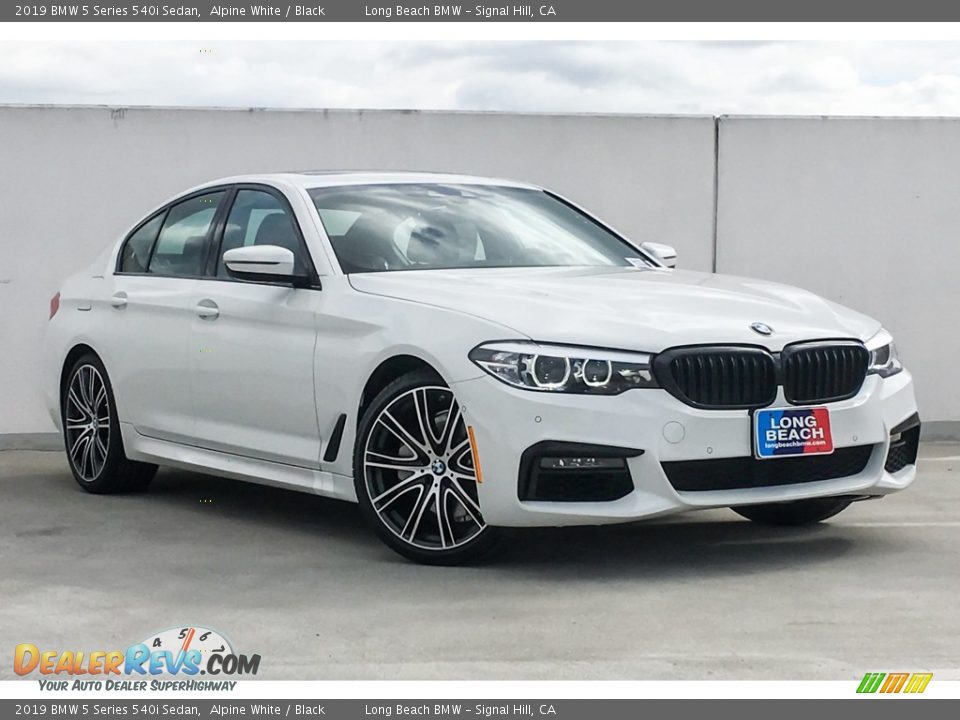 2019 BMW 5 Series 540i Sedan Alpine White / Black Photo #12