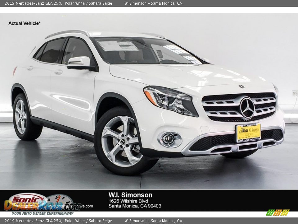 2019 Mercedes-Benz GLA 250 Polar White / Sahara Beige Photo #1