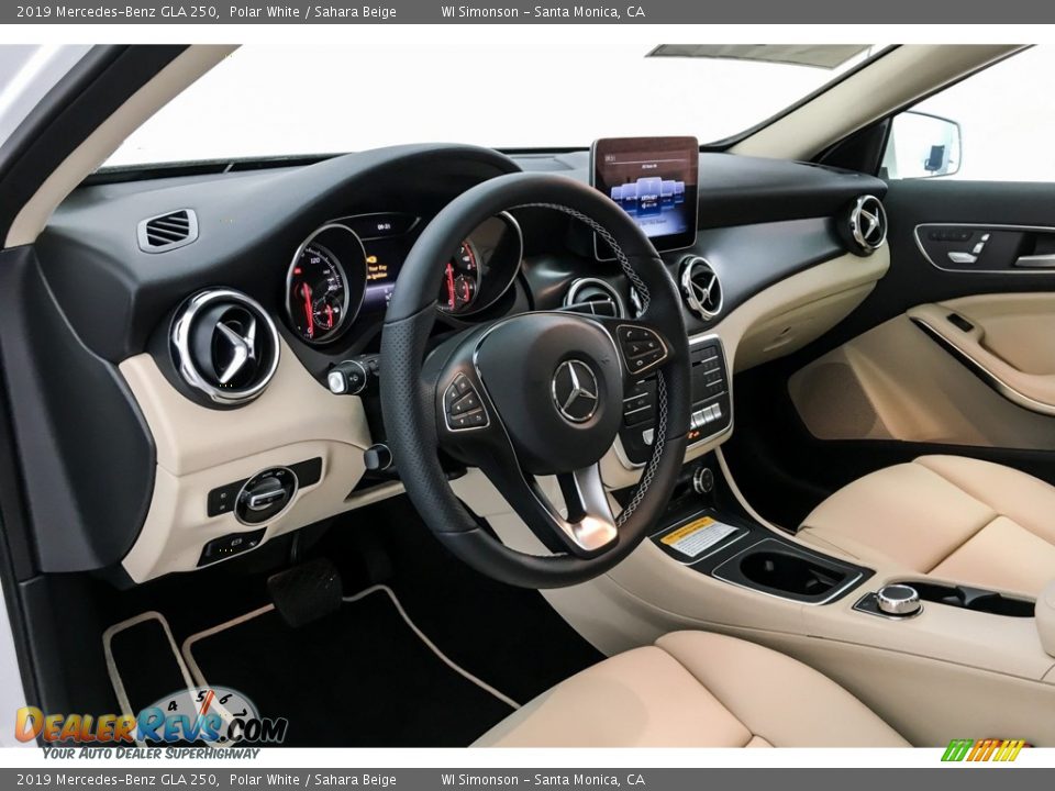 2019 Mercedes-Benz GLA 250 Polar White / Sahara Beige Photo #4