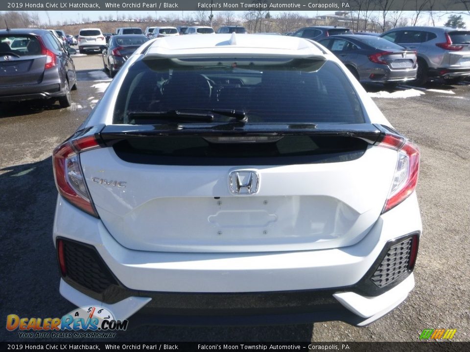 2019 Honda Civic LX Hatchback White Orchid Pearl / Black Photo #3