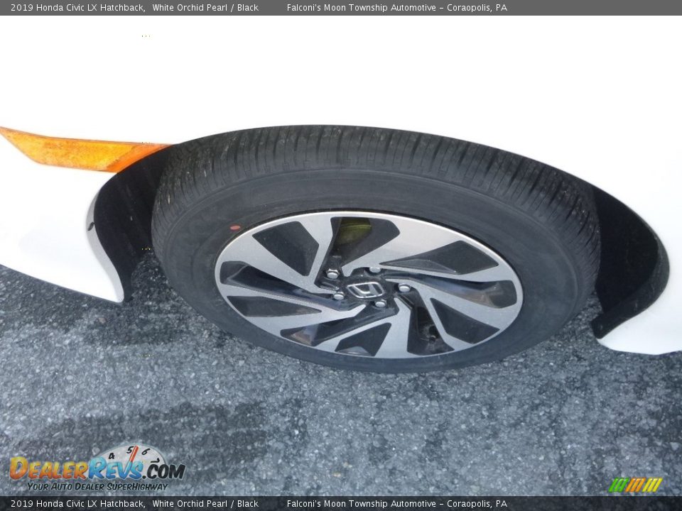 2019 Honda Civic LX Hatchback White Orchid Pearl / Black Photo #8