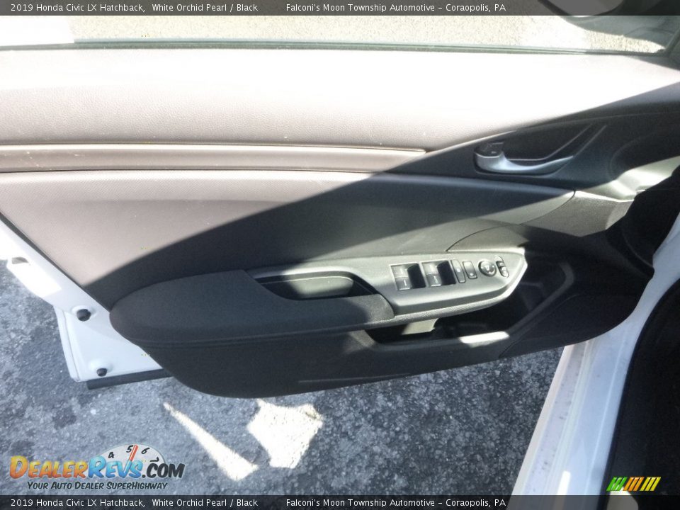 2019 Honda Civic LX Hatchback White Orchid Pearl / Black Photo #12