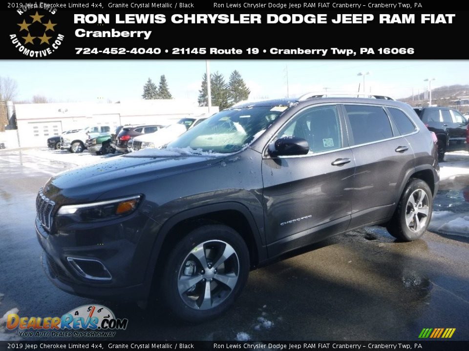 2019 Jeep Cherokee Limited 4x4 Granite Crystal Metallic / Black Photo #1