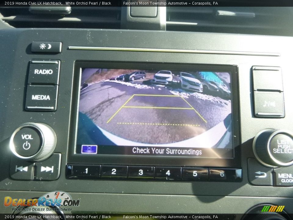 2019 Honda Civic LX Hatchback White Orchid Pearl / Black Photo #15