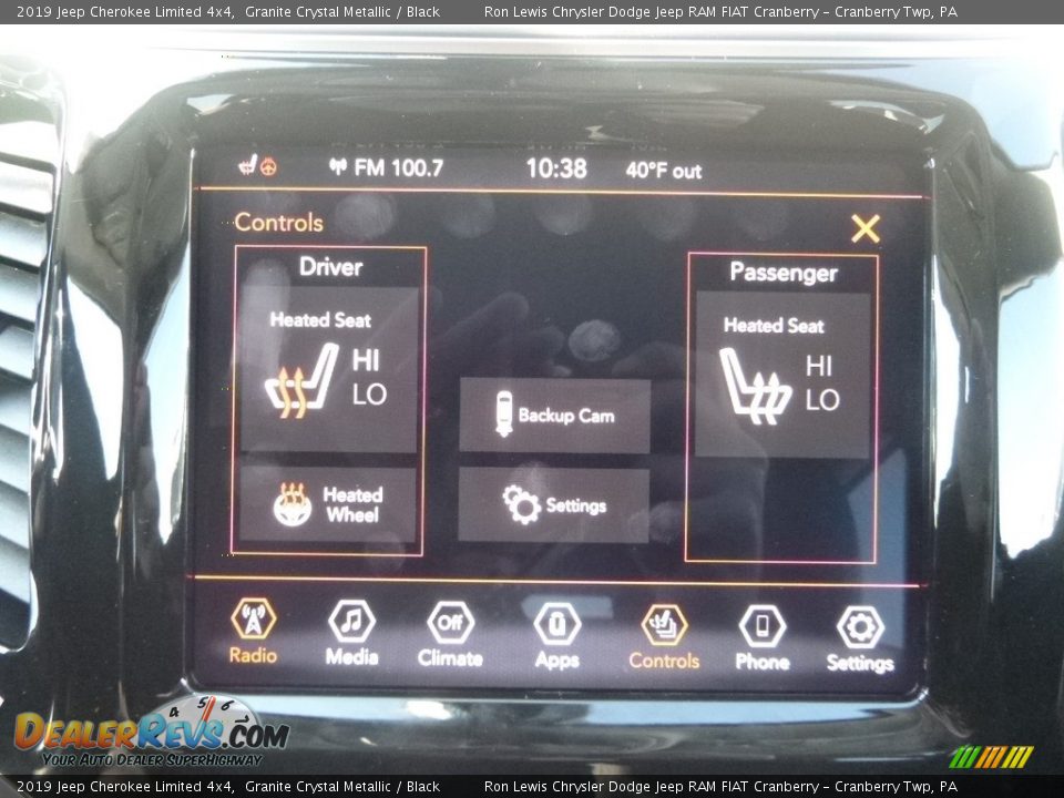 2019 Jeep Cherokee Limited 4x4 Granite Crystal Metallic / Black Photo #20