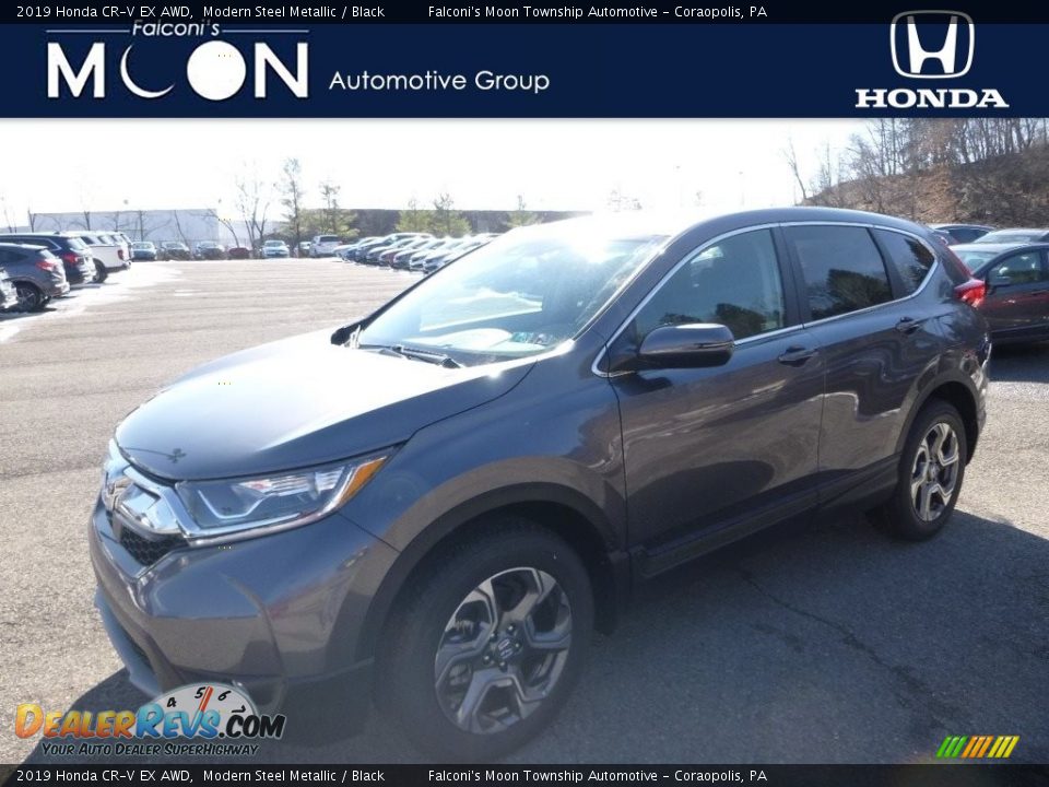 2019 Honda CR-V EX AWD Modern Steel Metallic / Black Photo #1