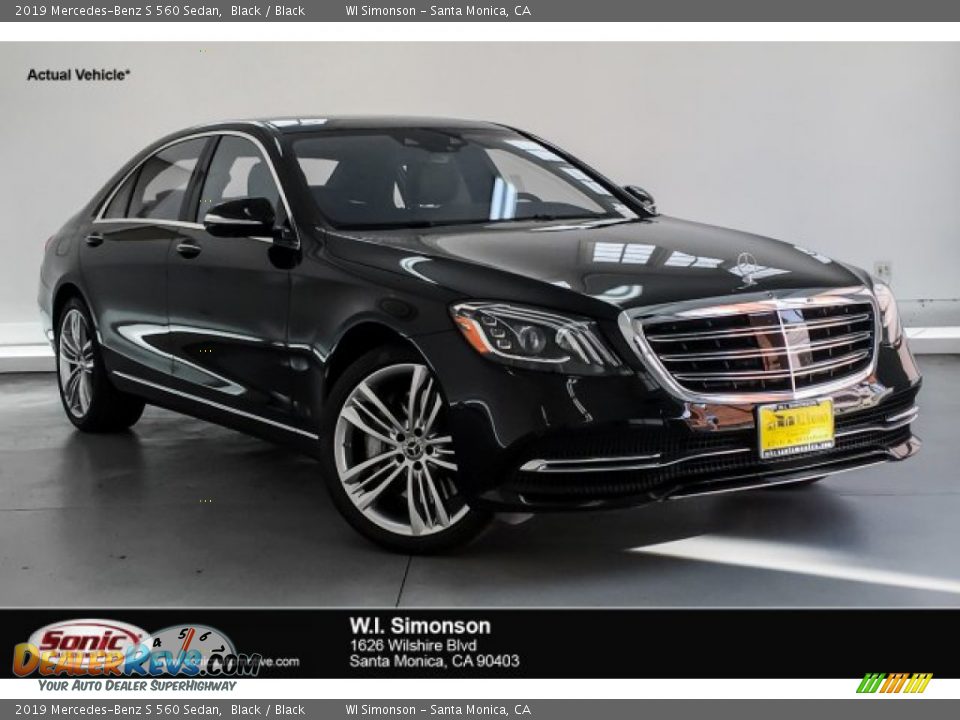 2019 Mercedes-Benz S 560 Sedan Black / Black Photo #1