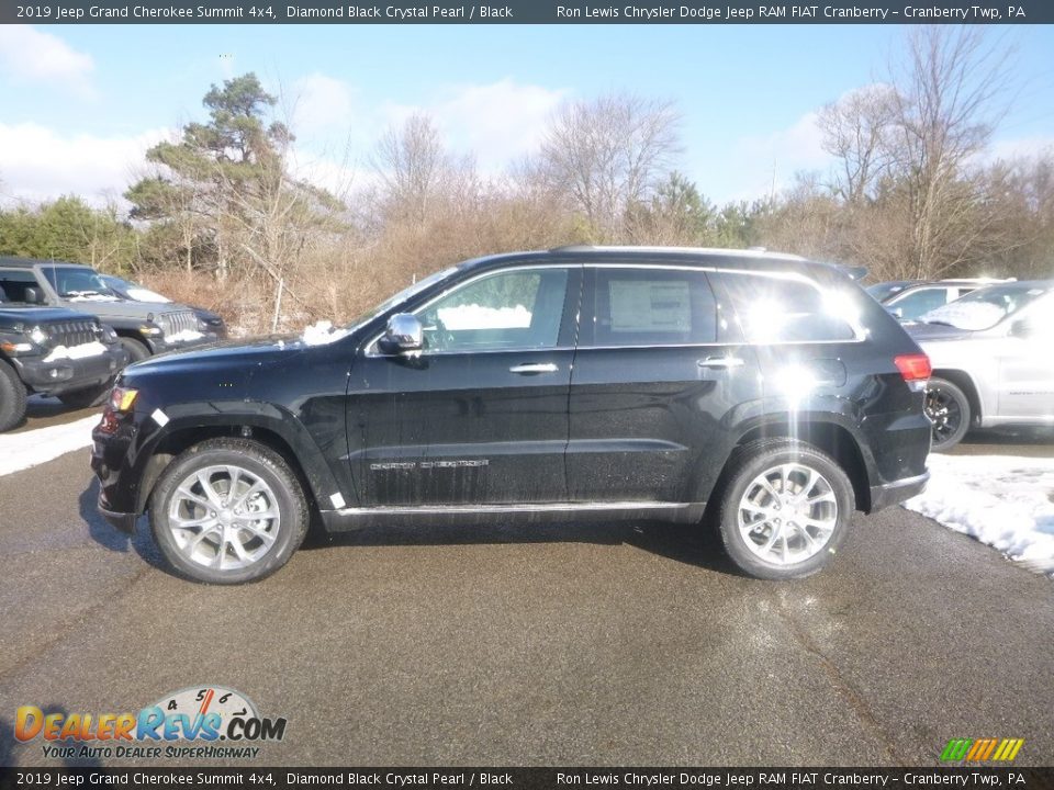 2019 Jeep Grand Cherokee Summit 4x4 Diamond Black Crystal Pearl / Black Photo #2