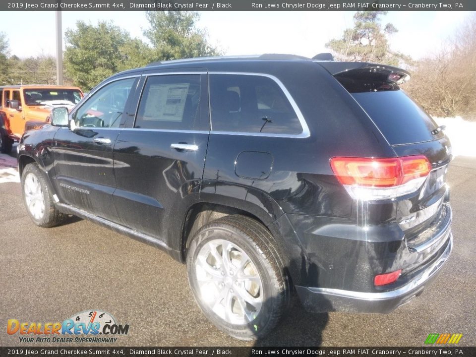 2019 Jeep Grand Cherokee Summit 4x4 Diamond Black Crystal Pearl / Black Photo #3