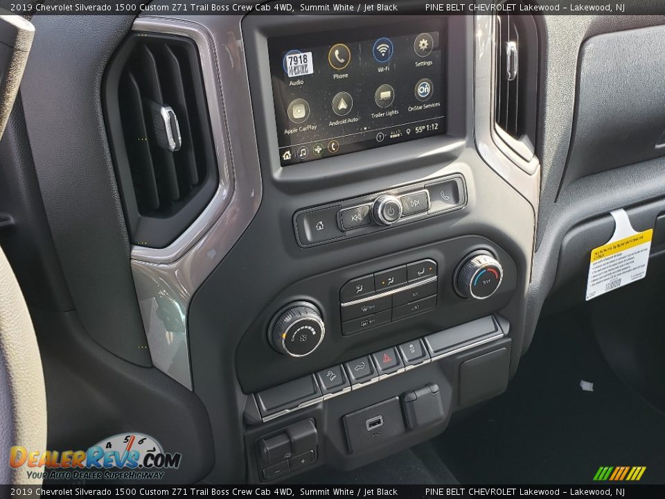 2019 Chevrolet Silverado 1500 Custom Z71 Trail Boss Crew Cab 4WD Summit White / Jet Black Photo #10