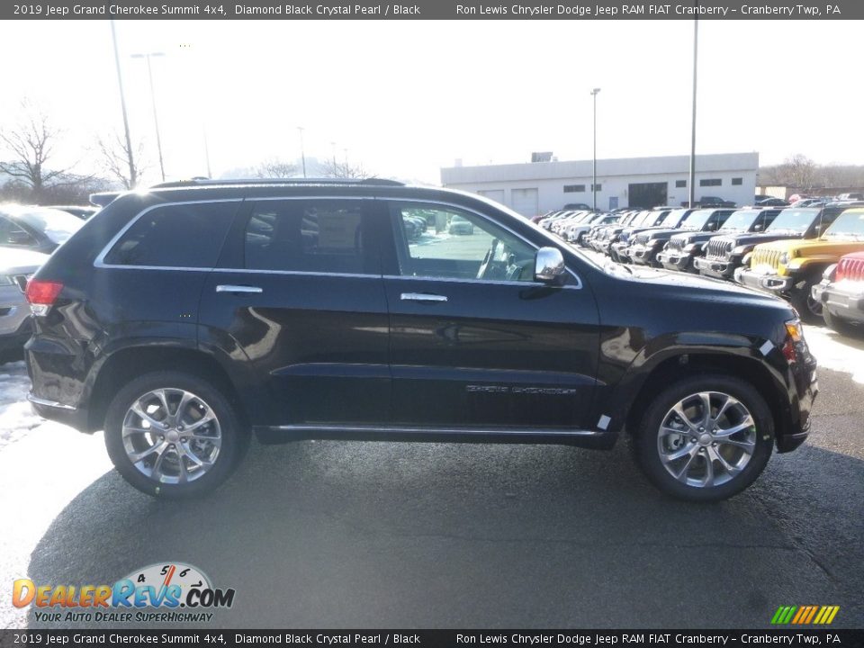 2019 Jeep Grand Cherokee Summit 4x4 Diamond Black Crystal Pearl / Black Photo #6