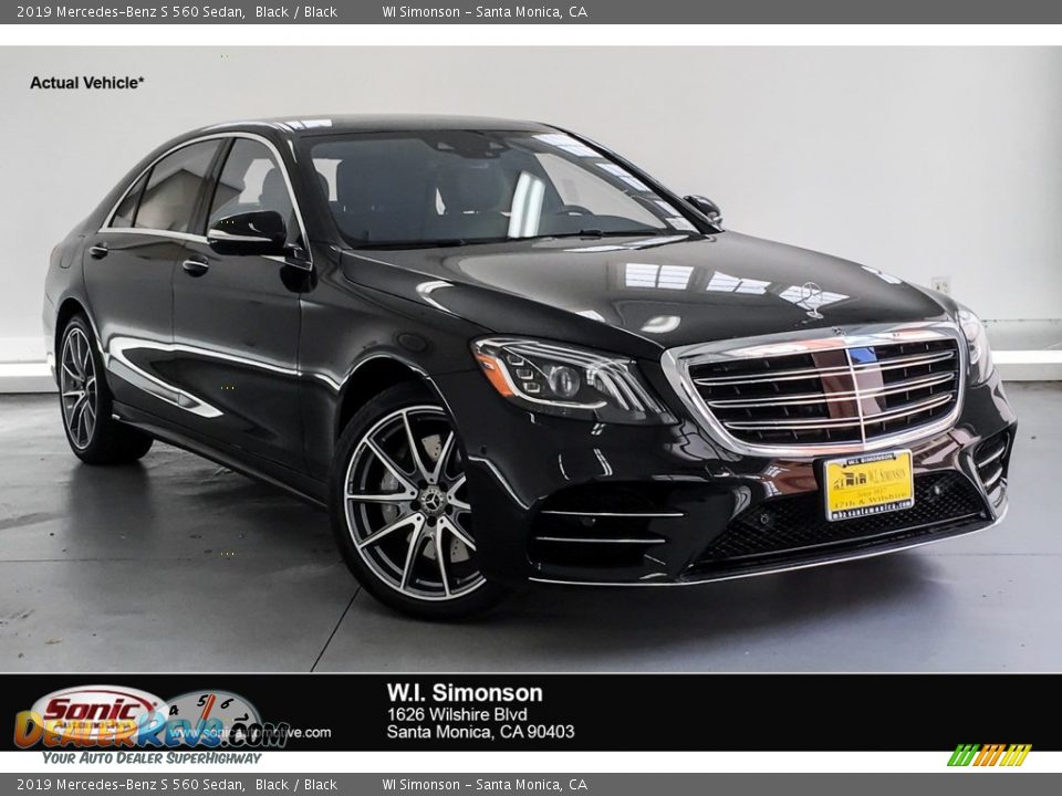 2019 Mercedes-Benz S 560 Sedan Black / Black Photo #1