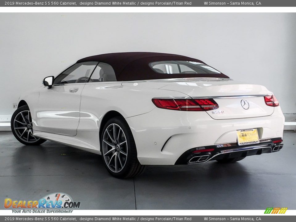 2019 Mercedes-Benz S S 560 Cabriolet designo Diamond White Metallic / designo Porcelain/Titian Red Photo #2