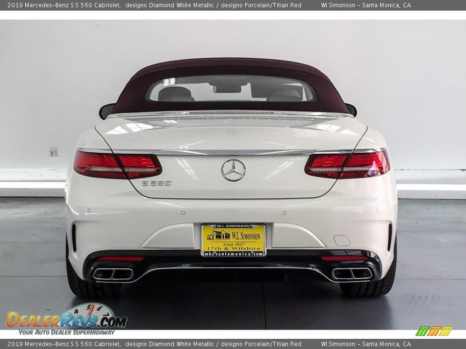 2019 Mercedes-Benz S S 560 Cabriolet designo Diamond White Metallic / designo Porcelain/Titian Red Photo #3