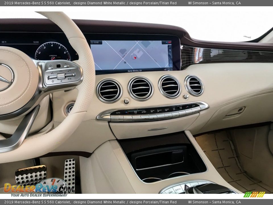 2019 Mercedes-Benz S S 560 Cabriolet designo Diamond White Metallic / designo Porcelain/Titian Red Photo #6