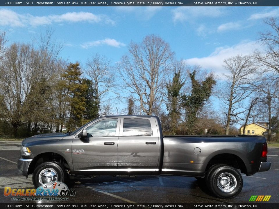 2018 Ram 3500 Tradesman Crew Cab 4x4 Dual Rear Wheel Granite Crystal Metallic / Black/Diesel Gray Photo #1