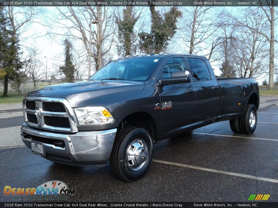 2018 Ram 3500 Tradesman Crew Cab 4x4 Dual Rear Wheel Granite Crystal Metallic / Black/Diesel Gray Photo #2