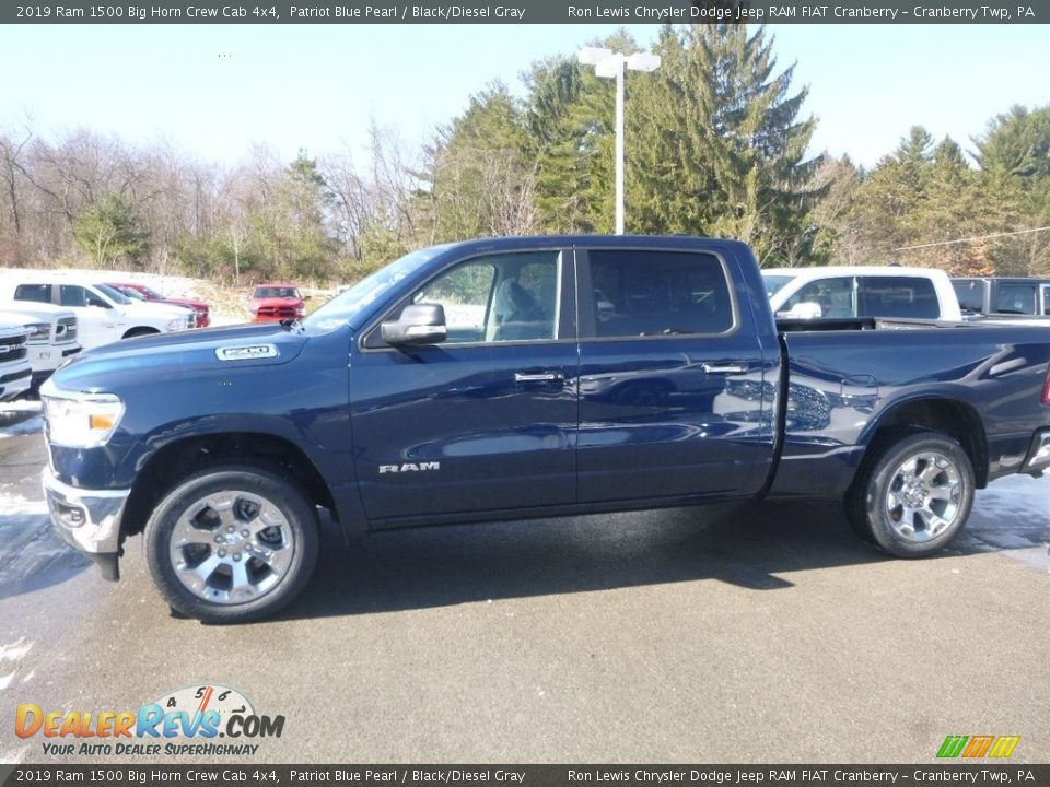 2019 Ram 1500 Big Horn Crew Cab 4x4 Patriot Blue Pearl / Black/Diesel Gray Photo #2