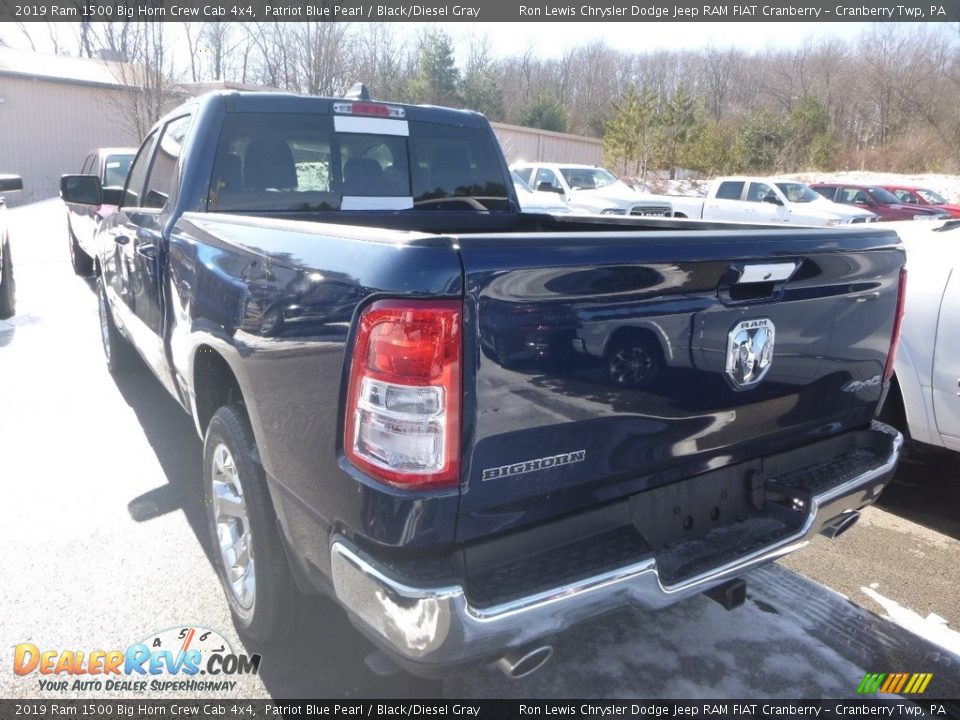 2019 Ram 1500 Big Horn Crew Cab 4x4 Patriot Blue Pearl / Black/Diesel Gray Photo #3