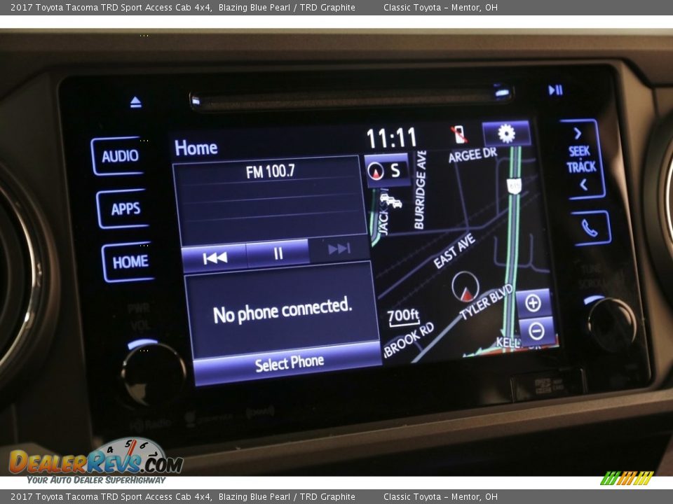2017 Toyota Tacoma TRD Sport Access Cab 4x4 Blazing Blue Pearl / TRD Graphite Photo #10