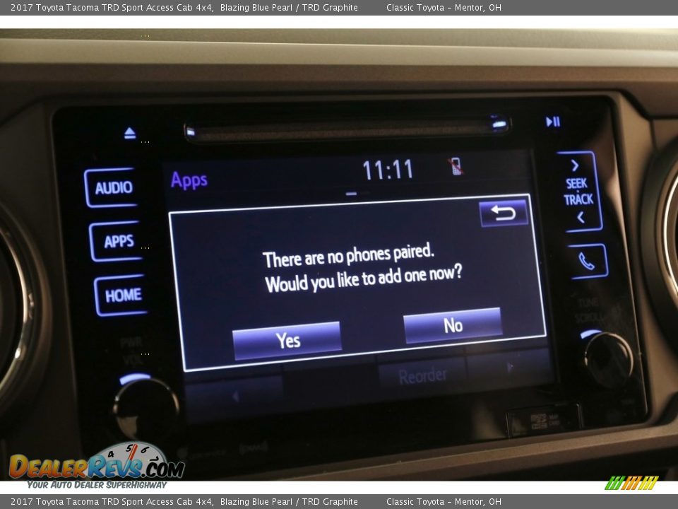 2017 Toyota Tacoma TRD Sport Access Cab 4x4 Blazing Blue Pearl / TRD Graphite Photo #13