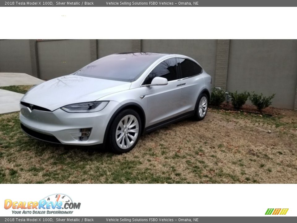 2018 Tesla Model X 100D Silver Metallic / Black Photo #8