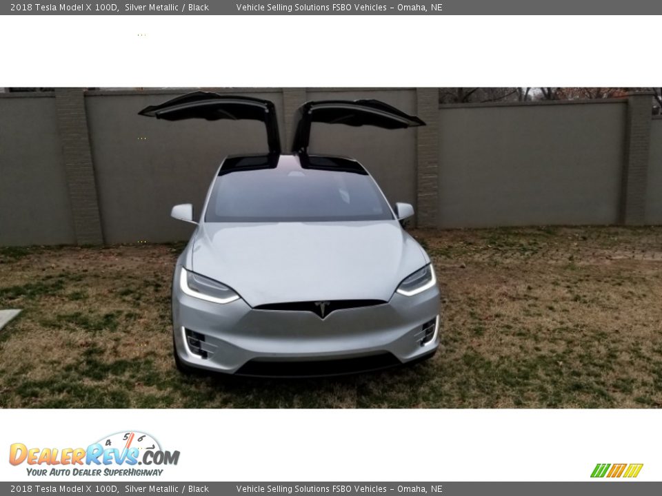 2018 Tesla Model X 100D Silver Metallic / Black Photo #9