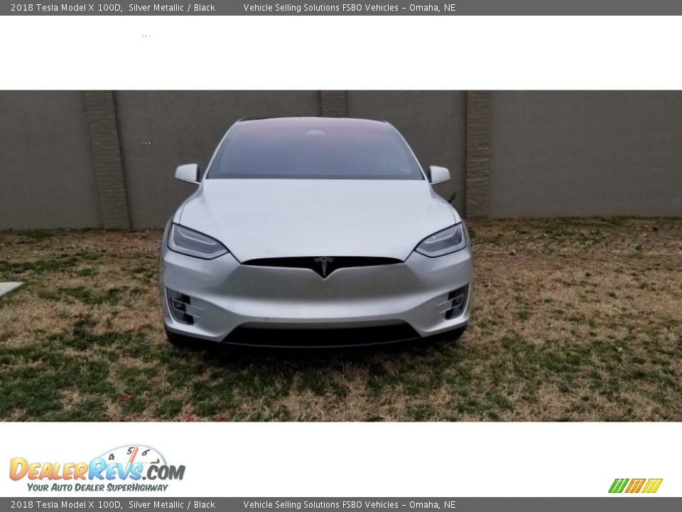 2018 Tesla Model X 100D Silver Metallic / Black Photo #10