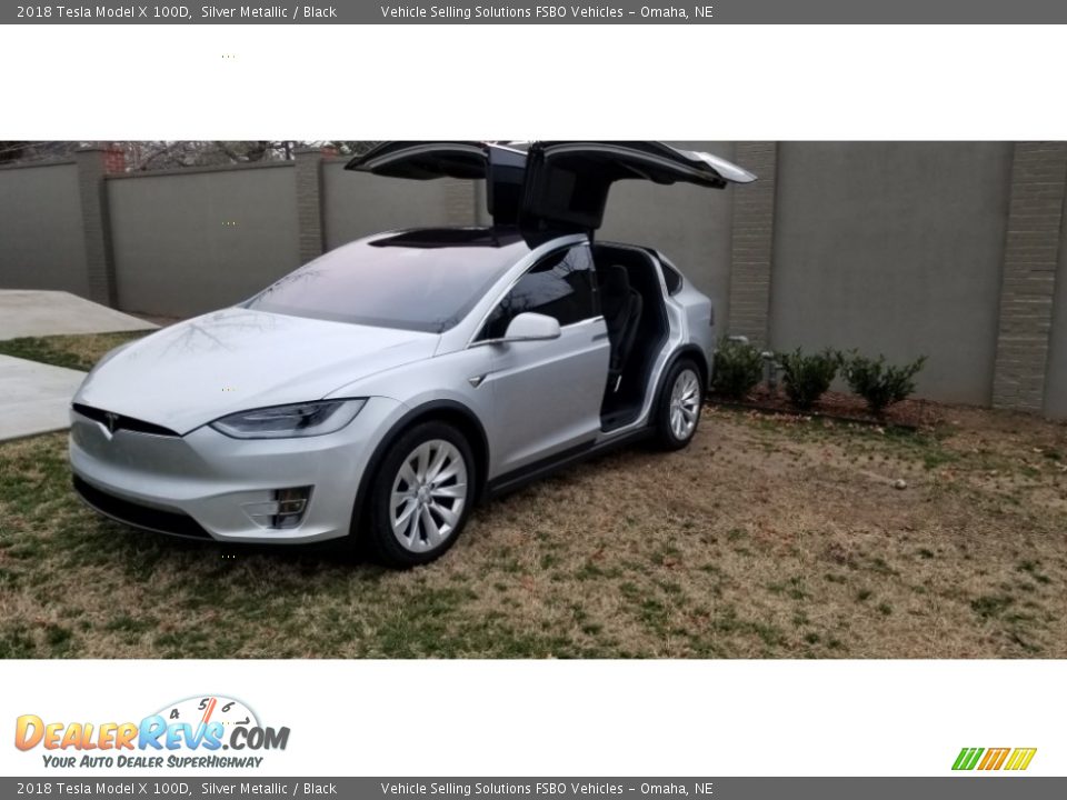 2018 Tesla Model X 100D Silver Metallic / Black Photo #11