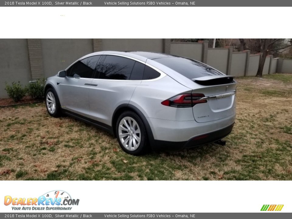 2018 Tesla Model X 100D Silver Metallic / Black Photo #13
