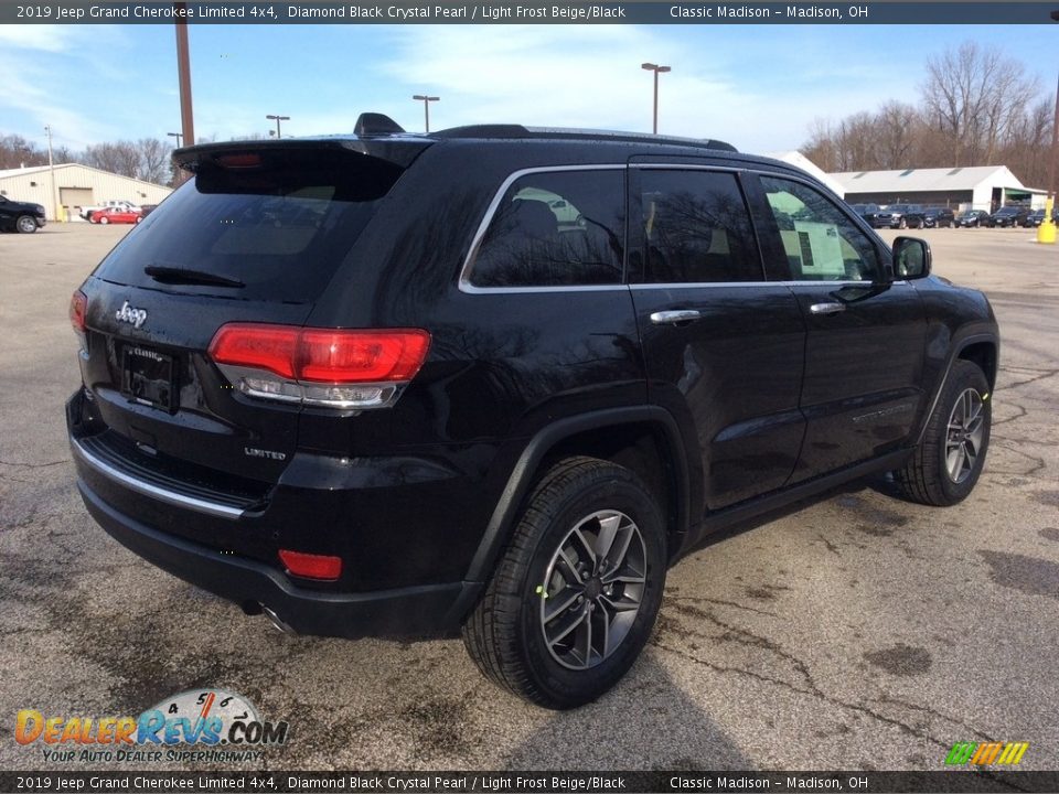 2019 Jeep Grand Cherokee Limited 4x4 Diamond Black Crystal Pearl / Light Frost Beige/Black Photo #6