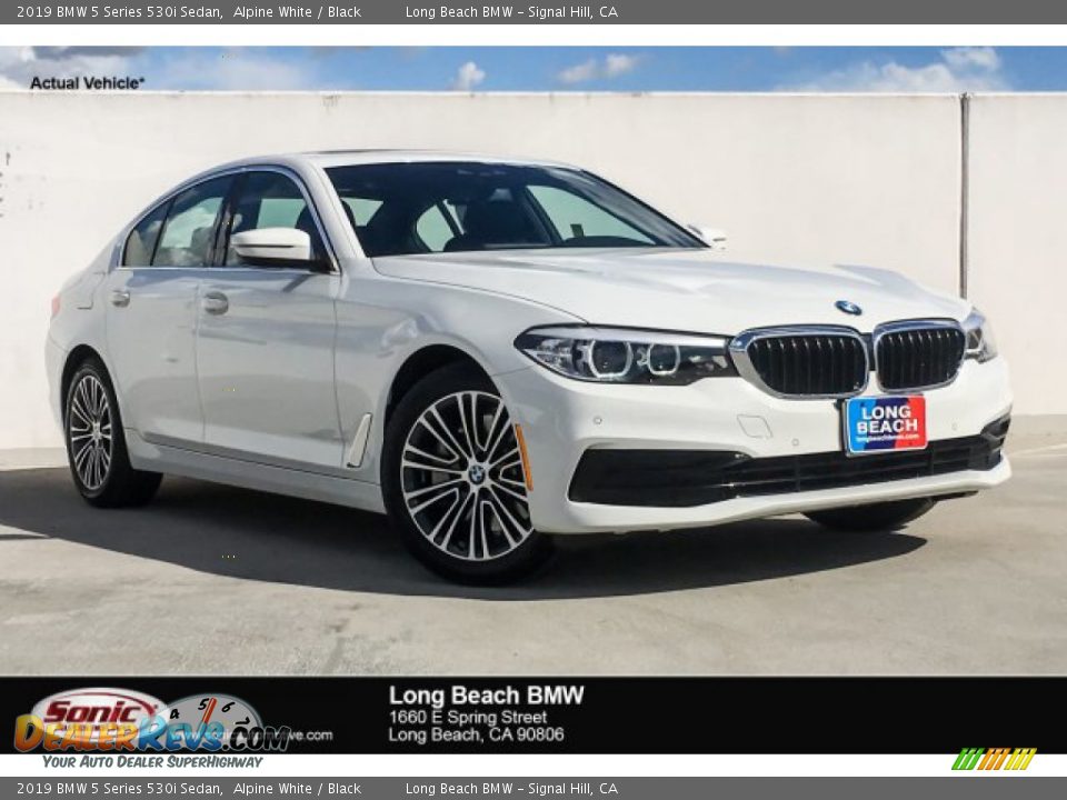 2019 BMW 5 Series 530i Sedan Alpine White / Black Photo #1