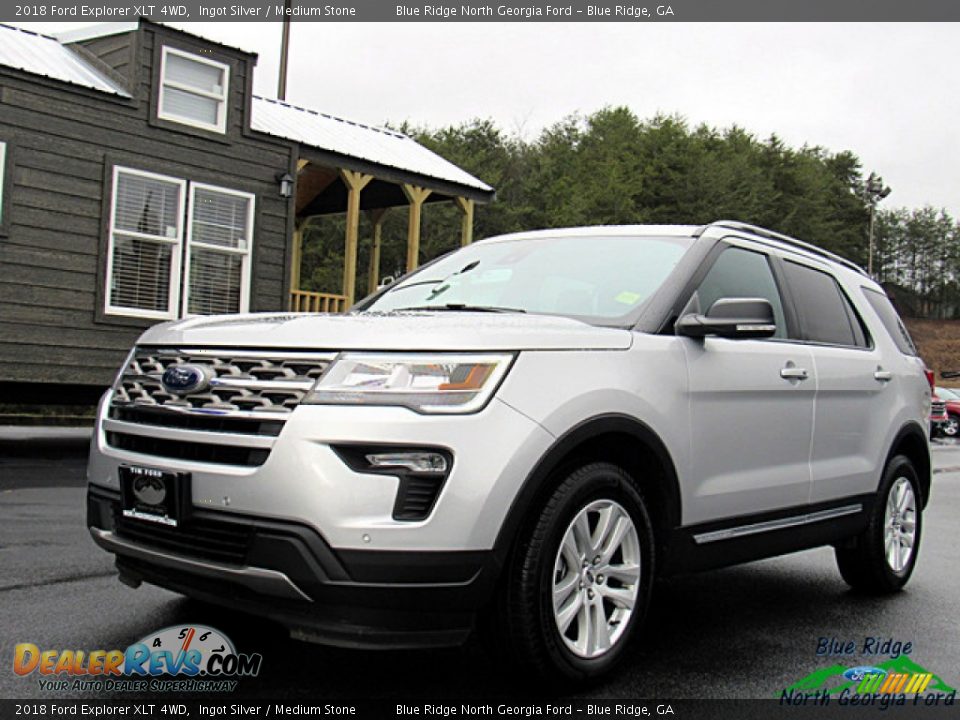 2018 Ford Explorer XLT 4WD Ingot Silver / Medium Stone Photo #1